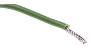 Fåtrådig ledare PVC 0.2mm² Förtennad koppar Grön 100m